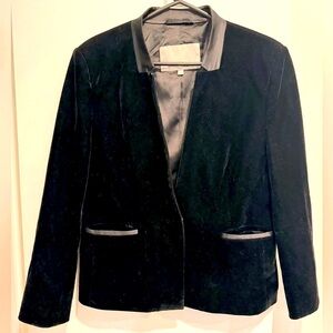 InWear velvet Callia blazer black button office fitted boho party 70s retro 14